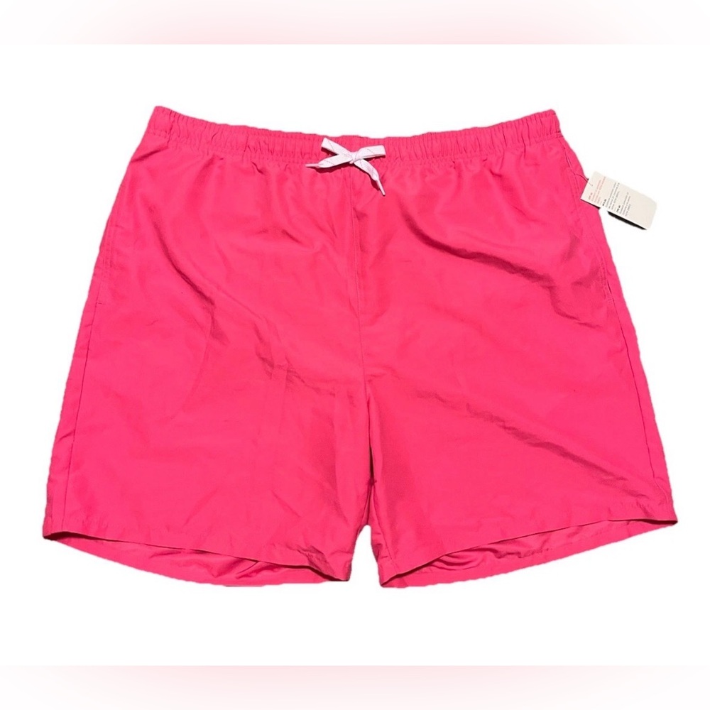 Old Navy Pink Swim Trunks Mens Size XL UPF 40 NWT Mesh Lined 7” Inseam Swimwear